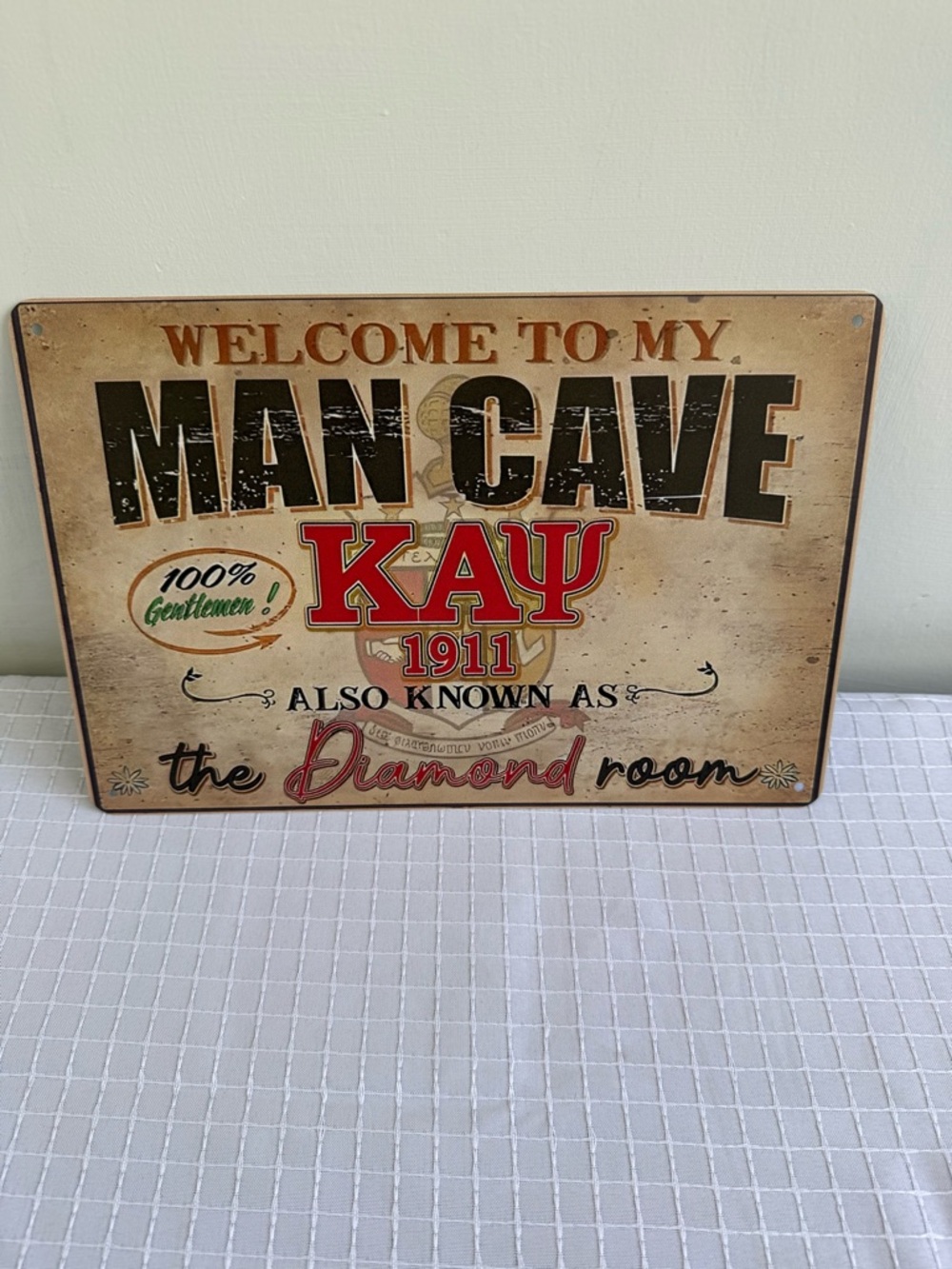 Kappa Alpha Psi Man Cave Metal Sign 1911 Diamond Room Fraternity Decor
